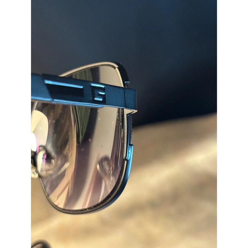 Guess GF0227 Matte Black Navigator Sunglasses Purple Gradient Lens 59mm